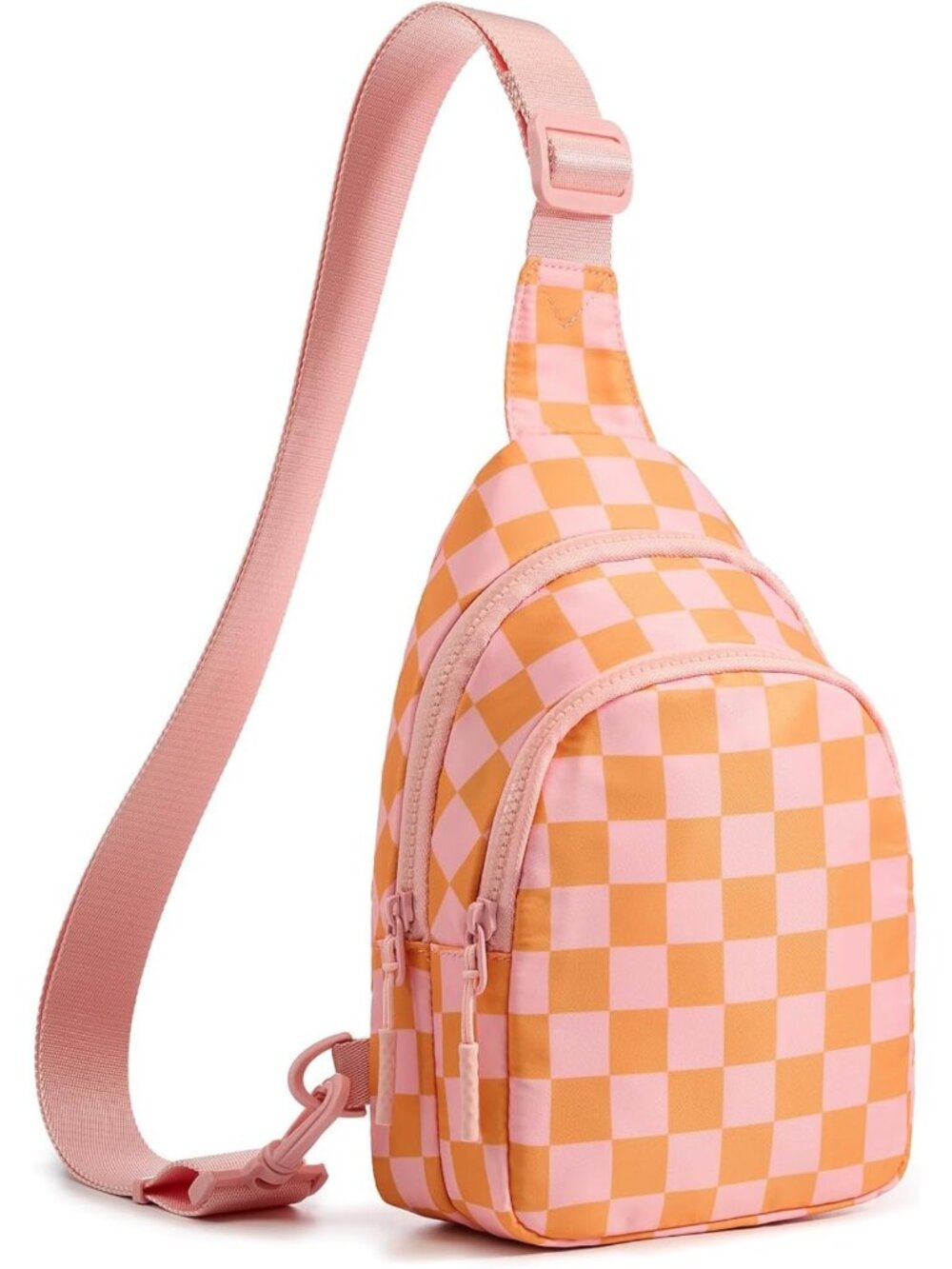 Stylish Checkered Sling Bag for Women - Small Crossbody Backpack & Fanny Pack